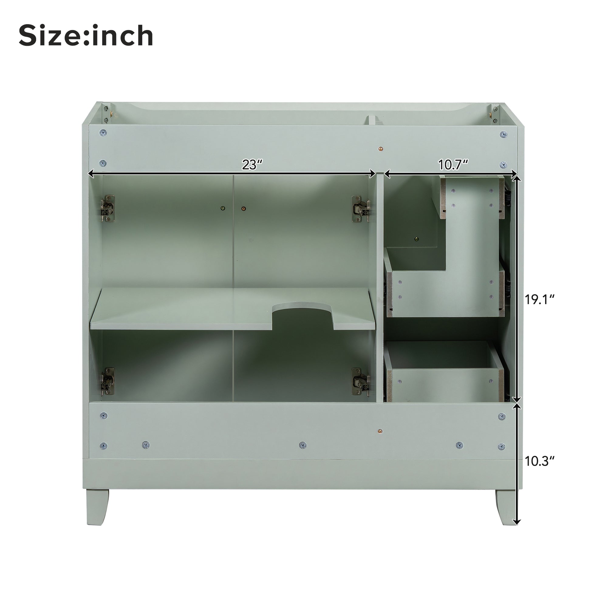 Cabinet Only 36" Green Bathroom Vanity Sink Not Included Green Bathroom Solid Wood Mdf