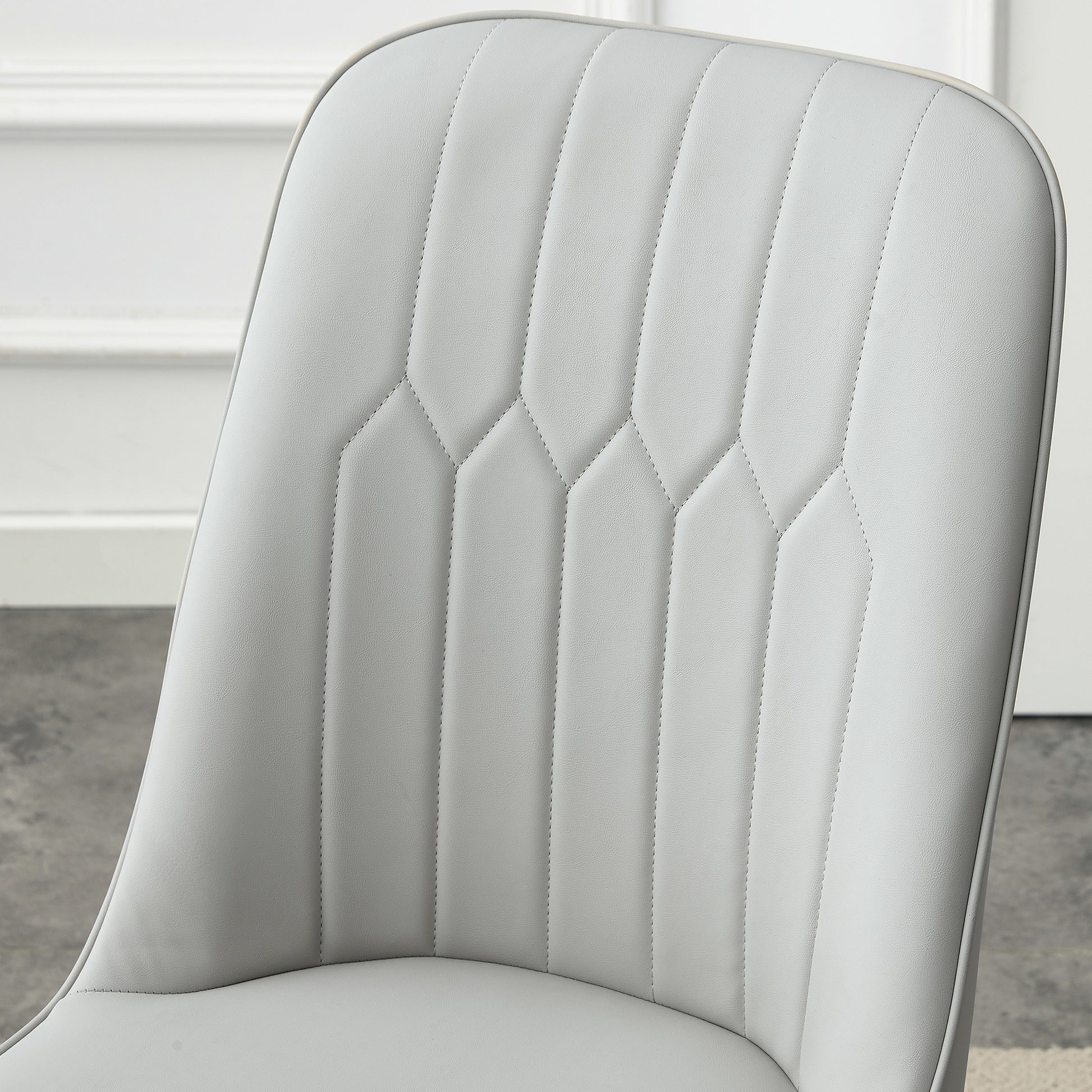 Table And Chair Set, Round Table With White Marble Pattern, Gold Mdf Table Legs, Soft And Comfortable Dining Chair, Suitable For Kitchen And Living Room White Seats 4 Mdf