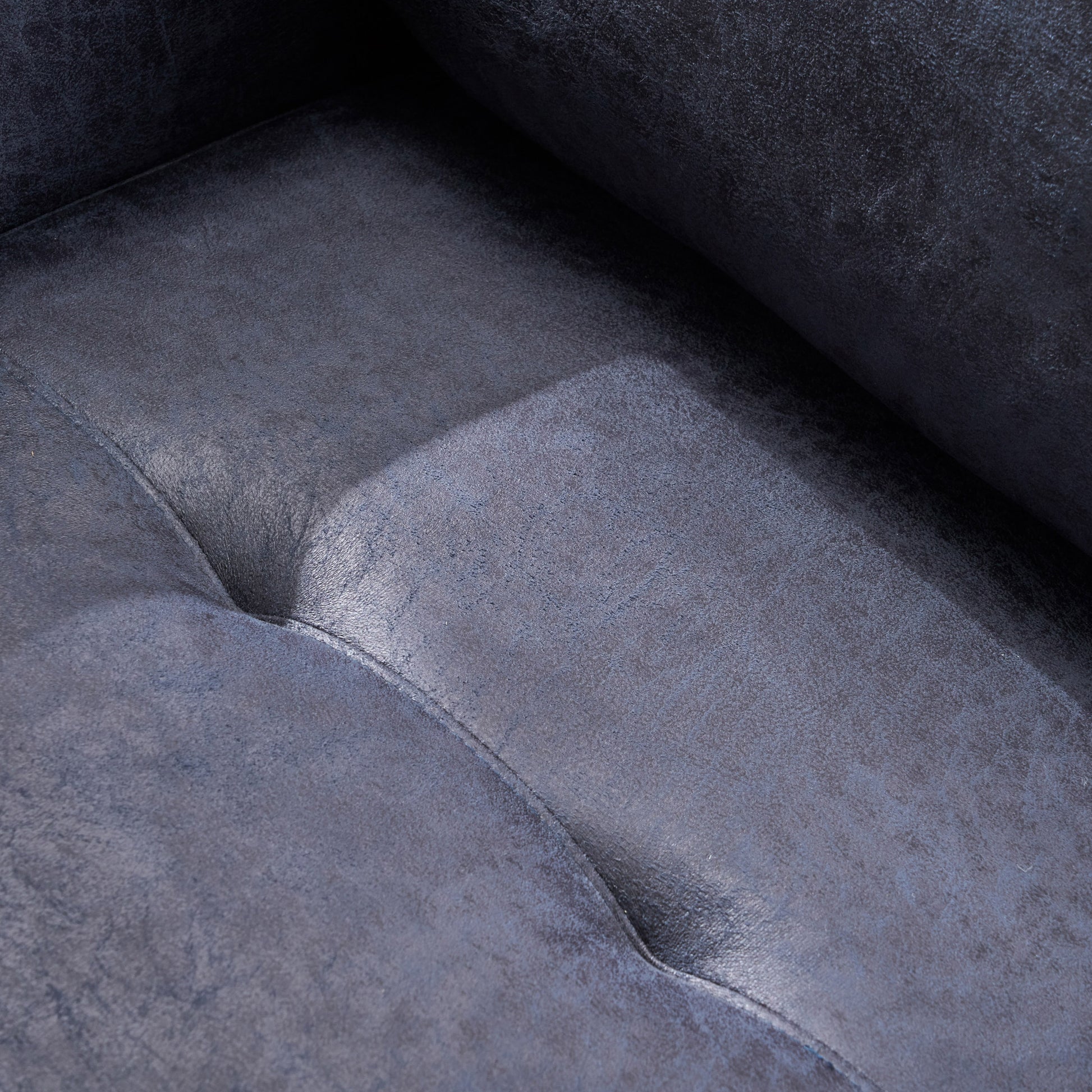 Chair Navy Blue Microfiber 1 Seat