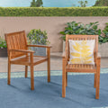 Wilson Dining Chair,Set Of 2 Teak Acacia Wood