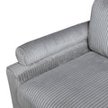 6Pc Modular Sectional Set Gray Corduroy Upholstery 3X Armless Chairs 3X Corner Seats Soft Pillows Living Room Furniture Gray Corduroy Wood Primary Living Space Contemporary,Modern Modular
