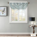 Faux Silk Waterfall Embellished Valance Dusty Aqua 38X46
