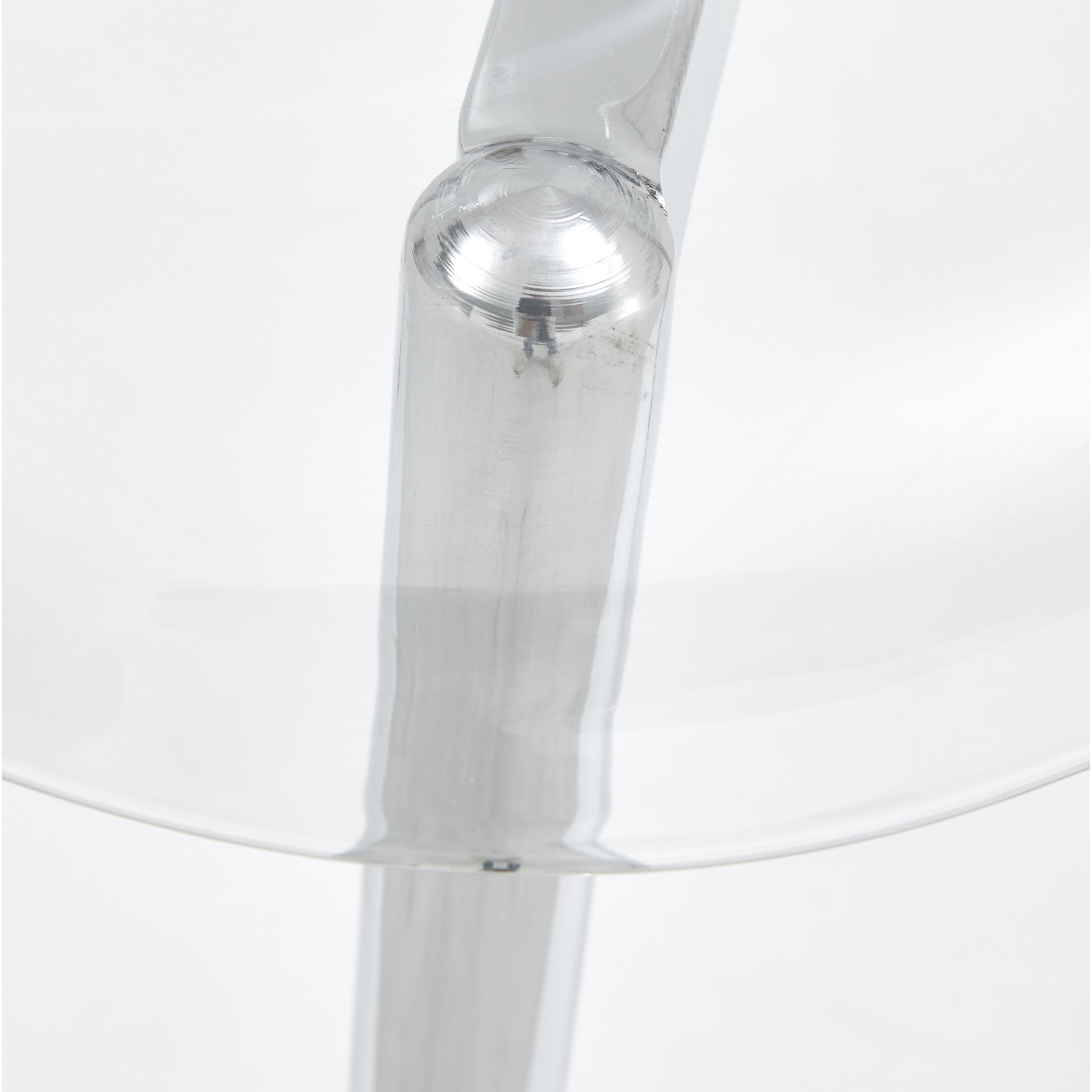 Table And Chair Set.A Modern Minimalist Round Dining Table With Transparent Tempered Glass Top And Silver Metal Legs,Paired With 6 Multiple Transparent High Quality Pet Dining Chairs With Silver Legs. Silver,Transparent Seats 6 Glass Metal