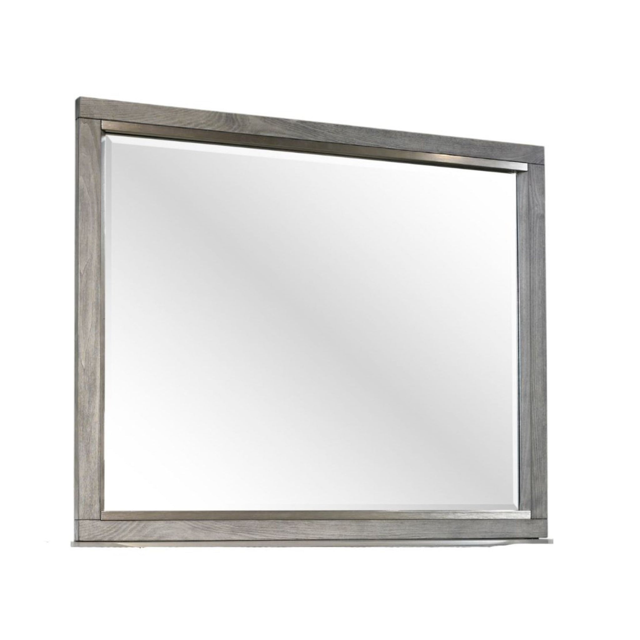 Gray Landscape Mirror Gray Solid Wood Mdf Glass