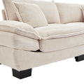 Corduroy Sofa Sleeper Couch Loveseat Sofa With Pillows Comfy Upholstered Deep Seat Sofa For Bedroom,Living Room,Apartment,Office,Dorm Beige Corduroy Beige Foam Upholstered 2 Seat