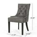 Cheney Dining Chair Kd Mp2 Set Of 2 Slate Microfiber