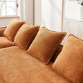 Sofa Deep Seat Sofa 3 Seater For Living Room Oversized Comfy Sofa L Shape Sofa Couch With Chaise Home Furniture Sleeper Sectional Sofa For Apartment, Office Left Hand Facing Orange Foam 3 Seat