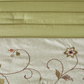 Embroidered 7 Piece Comforter Set Green Queen Queen Green Polyester