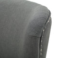 Hi Back Studded Chair,Arm Chair,Living Room, Study And Bedroom Grey Fabric
