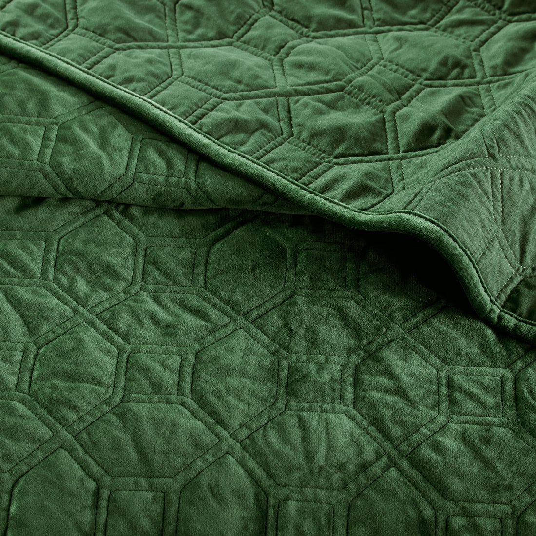 3 Piece Velvet Quilt Set Green Full Queen Full Green Cotton