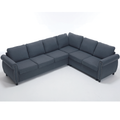 Arrived Sleeper Sofa, 2 In 1 Pull Out Couch Bed,6 Seater Sofa Bed, L Shaped Sleeper Sectional Sofa Couch,Riveted Sofa,104'' Large Combined Sofa Bed In Living Room, Dark Gray Gray Polyester Wood Primary Living Space Medium Soft Cushion Back Modern