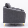 Grey Loose Back Accent Chair Gray Gray Primary Living Space Modern Wood Fabric
