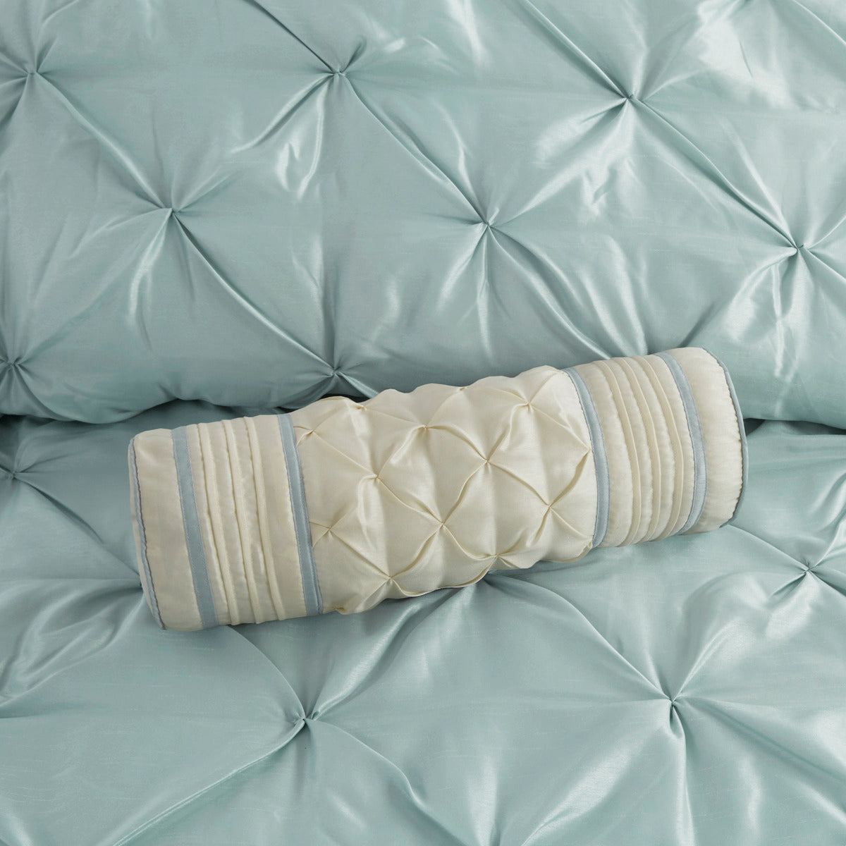 7 Piece Tufted Comforter Set Seafoam Cal King California King Seafoam Polyester