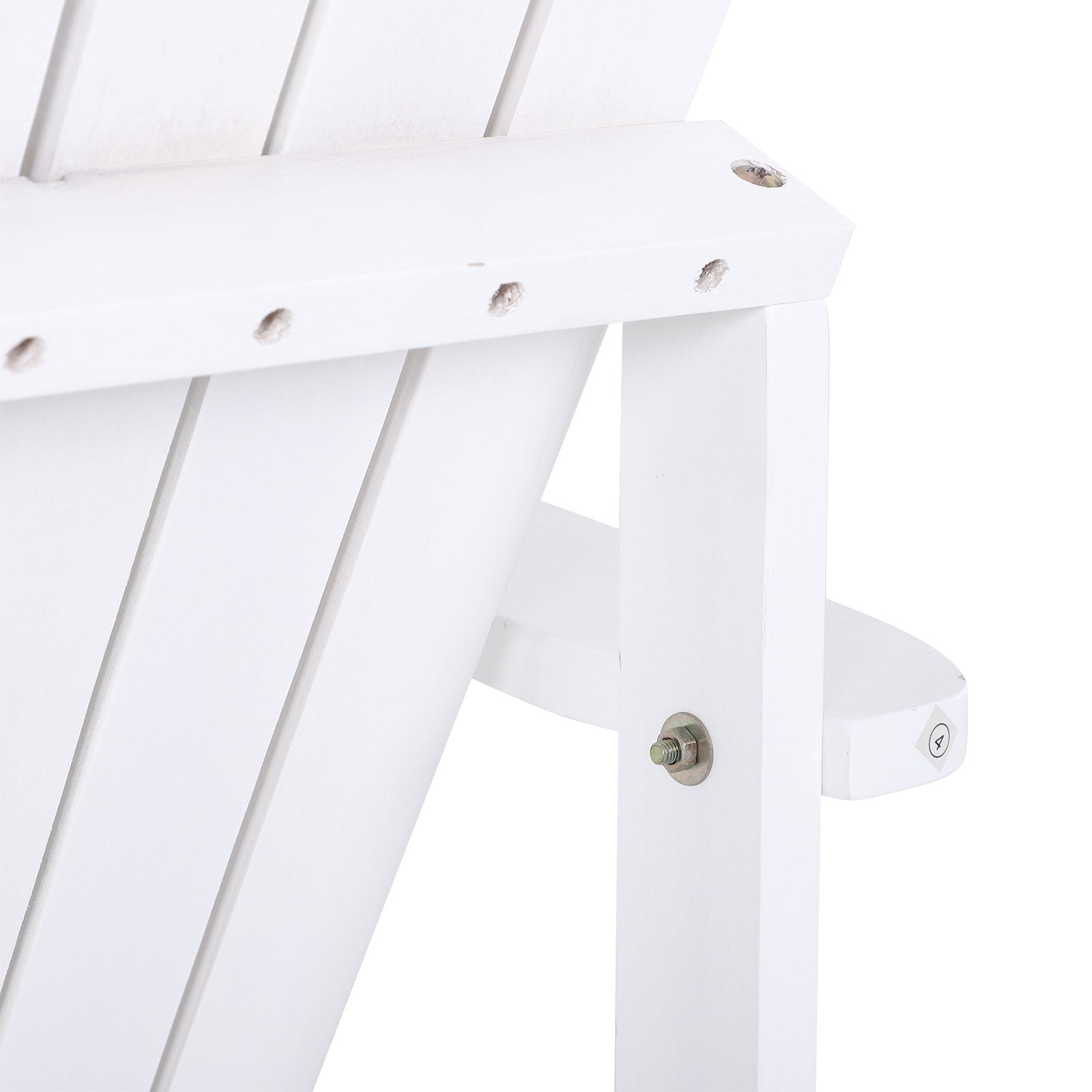 Outsunny Wooden Adirondack Chair, Outdoor Patio Lawn Chair With Cup Holder, Weather Resistant Lawn Furniture, Classic Lounge For Deck, Garden, Backyard, Fire Pit, White White Wood