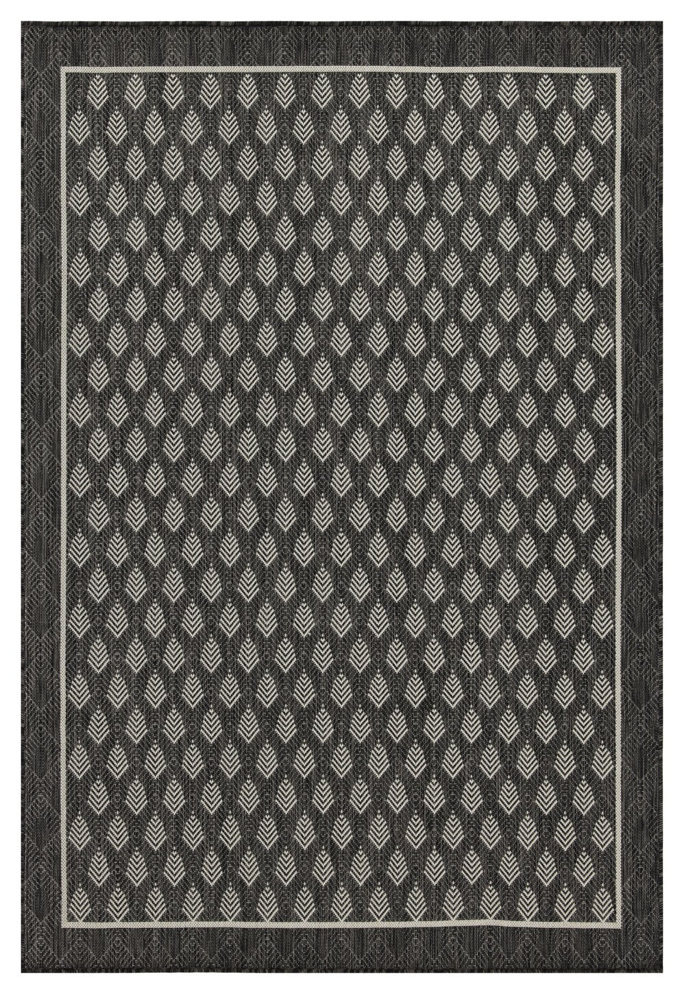 Sunshine Gc Har2008 Anthracite 5 Ft. 3 In. X 7 Ft. 3 In. Indoor Outdoor Area Rug Anthracite Polyester Polypropylene