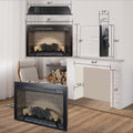 28 Inch Electric Fireplace Insert, Multicolored Flames Powder Coated Electric Antique Black Vent Free Primary Living Space Yes Insert Tempered Glass Sheet Metal Electric