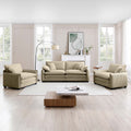 Luxurious And Sophisticated Sofa Set With Soft Cushions And Pillows, Sofa Set For Living Rooms And Clubs As Well As Home Theaters, Consisting Of Two Single Sofas And A 2 Seaters Sofas In Tan Corduroy Tan Corduroy 4 Seat