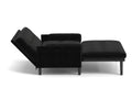 Black 2 Seater Sofa Sleeper With Recline Fuction Black Velvet Metal Primary Living Space Medium Soft Loose Back Pillow Top Arms Foam Fabric Metal 2 Seat