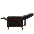 Wood Framed Pu Leather Recliner Chair Adjustable Home Theater Seating With Thick Seat Cushion And Backrest Modern Living Room Recliners, Black Old Sku:Pp289527Aab Black Pu Pu