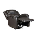 Modern Living Room Furniture 1Pc Power Reclining Chair Brown Faux Leather Upholstery Plush Seating Solid Wood Frame Brown Faux Leather Wood Primary Living Space Modern Plywood,Solid Wood
