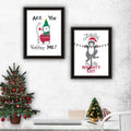 2 Piece Vignette Are You Kidding Me Black Framed Wall Art For Living Room, Bedroom Wall Art Print For Home Decor By Deb Strain Multi Wood Paper