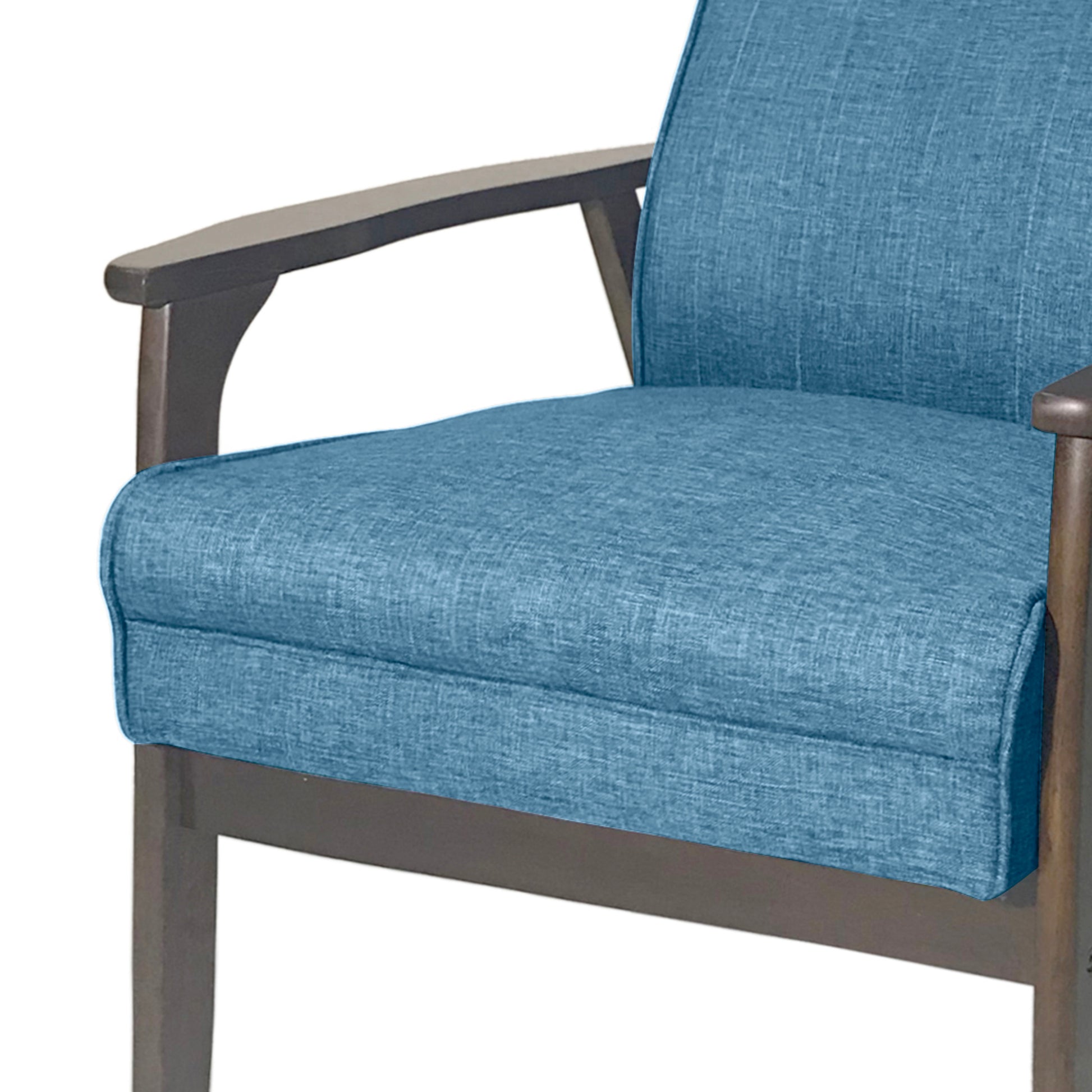 Accent Chair Blue Fabric