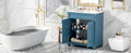 30 Inch Bathroom Vanity With Resin Sink, Freestanding Bathroom Vanity Set With Storage Shelf, Storage Cabinet For Bathroom, Solid Wood Frame Bathroom Cabinet, Blue Blue Bathroom Modern Solid Wood Mdf Resin