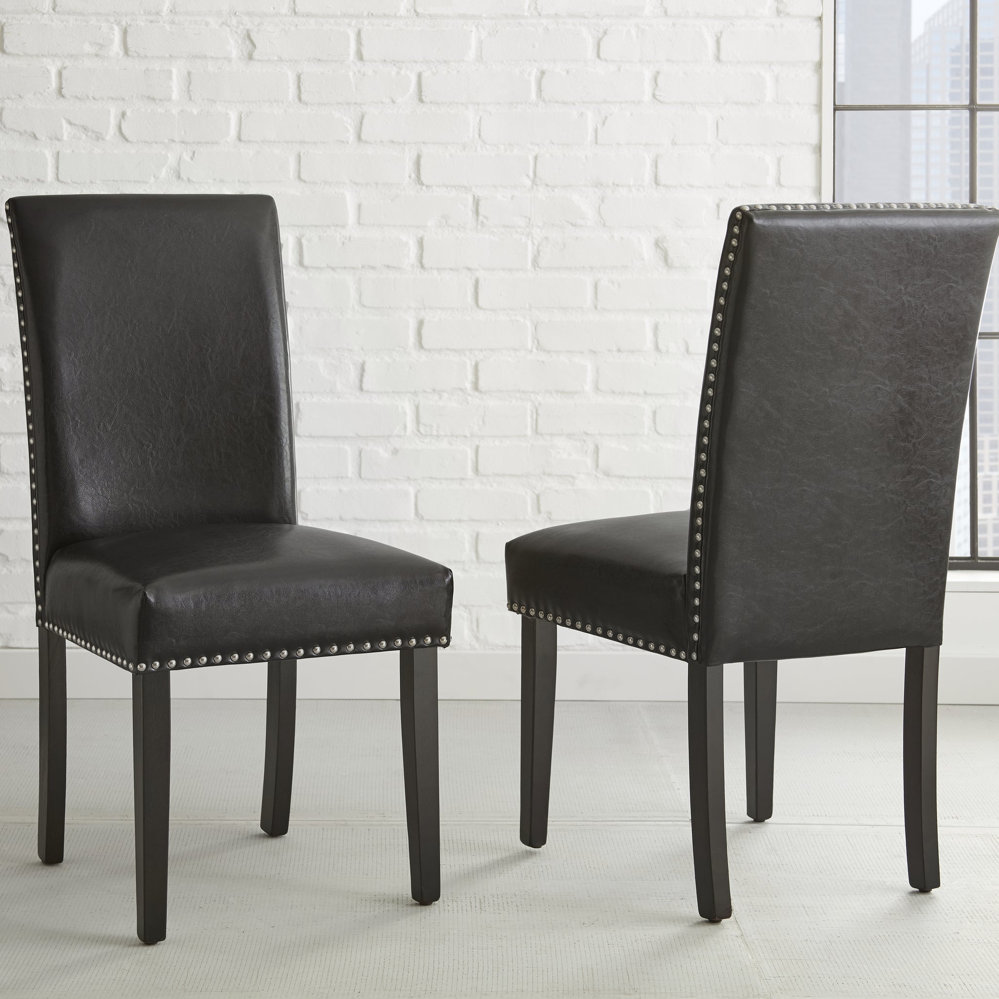 Verano Side Chair Set Of 2 Black Black Wood