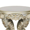 Antique Gold End Table With Floral Legs Antique Gold Primary Living Space Round Wood Plastic Pedestal