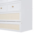 Full Size Murphy Bed With Large Drawers,White Full White Plywood