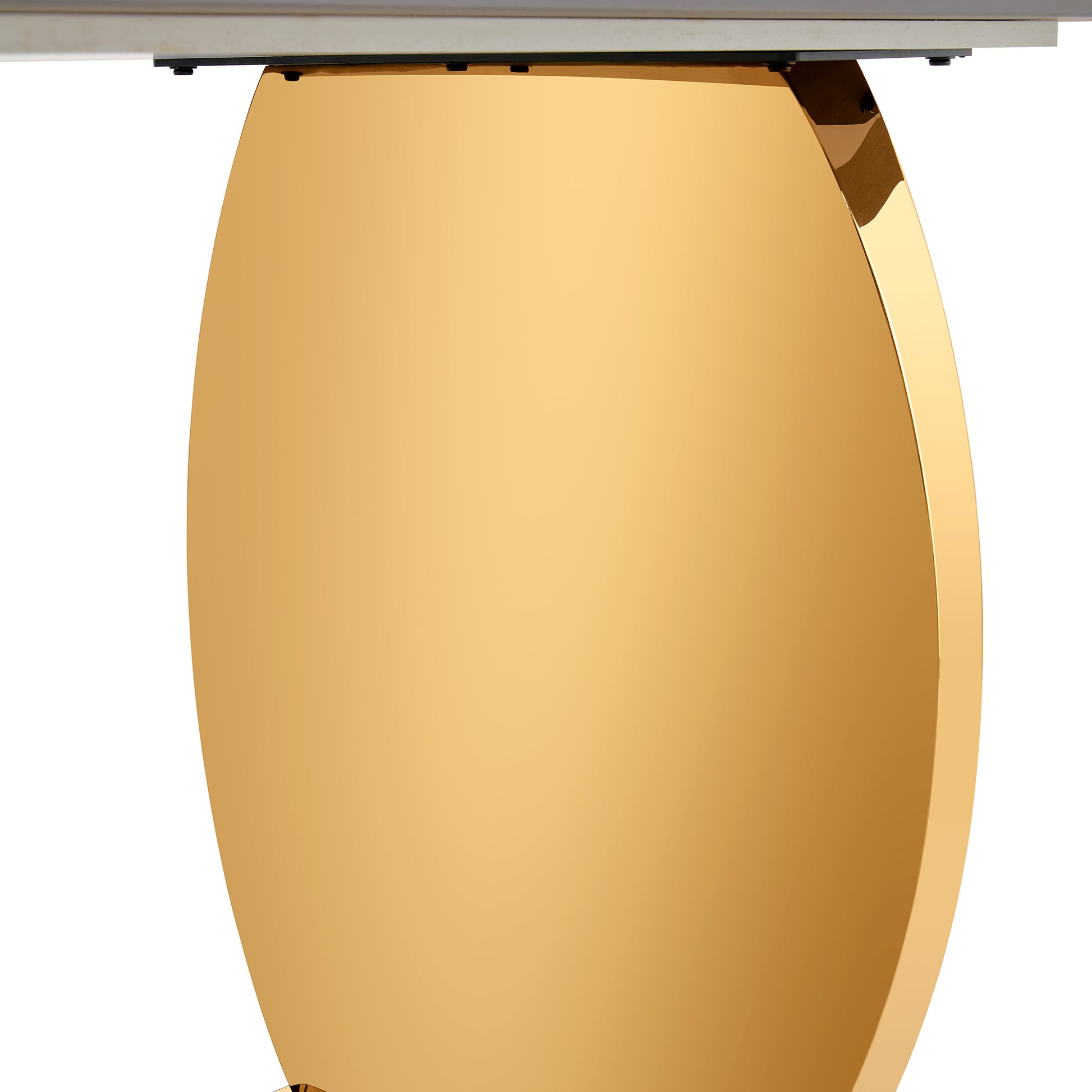 Modern Rectangular Table With 0.4 Inch Black Patterned Tabletop And Gold Legs, Suitable For Kitchen, Dining Room, And Living Room 63 Inches * 31.4 Inches * 30 Inches Gold Sintered Stone