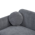 83.9''Upholstered Sofa For Living Room, Bedroom, And Apartments Grey Polyester 2 Seat