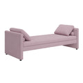 Modern Upholstered Chaise Lounger Daybed With Pillows Small Single Daybed, No Mattress Needed, Perfect For Living Rooms & Home Office,Linen Fabric, Pink Pink Linen