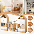 Versatile Children'S Bookshelf With House Shaped Design, Multi Functional Storage For Books And Toys, Adjustable Placement, Durable Kids Organizer For Playroom Or Bedroom Easy Assembly & Safe For