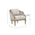 Accent Chair Beige Polyester