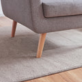 Accent Chair, Reading Chair For Living Room & Bedroom, Mid Century Modern Arm Chair, Button Tufted Upholstered Accent Chairs Sofa With Solid Wood Frame Stone Grey Grey Solid Wood