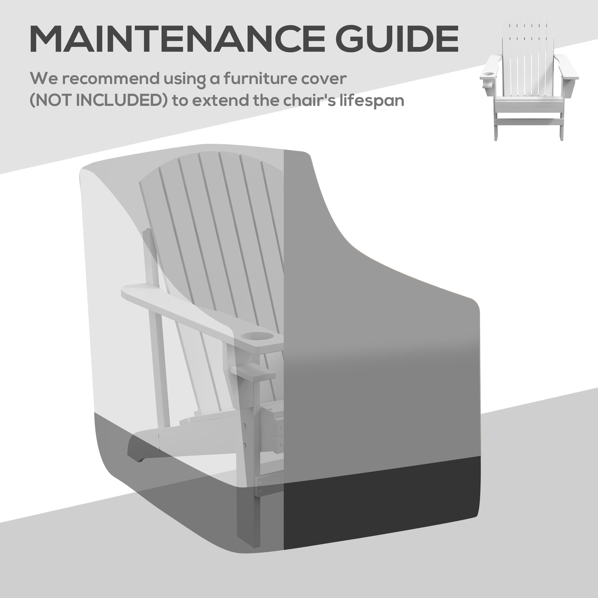 Outsunny Wooden Adirondack Chair, Outdoor Patio Lawn Chair With Cup Holder, Weather Resistant Lawn Furniture, Classic Lounge For Deck, Garden, Backyard, Fire Pit, White White Wood