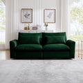 Modern Sofa 2 Seater Corduroy Fabric Sofa With Armrests For Apartment Living Room, Green Green Corduroy 2 Seat