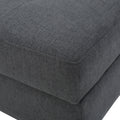Storage Ottoman Dark Gray Fabric