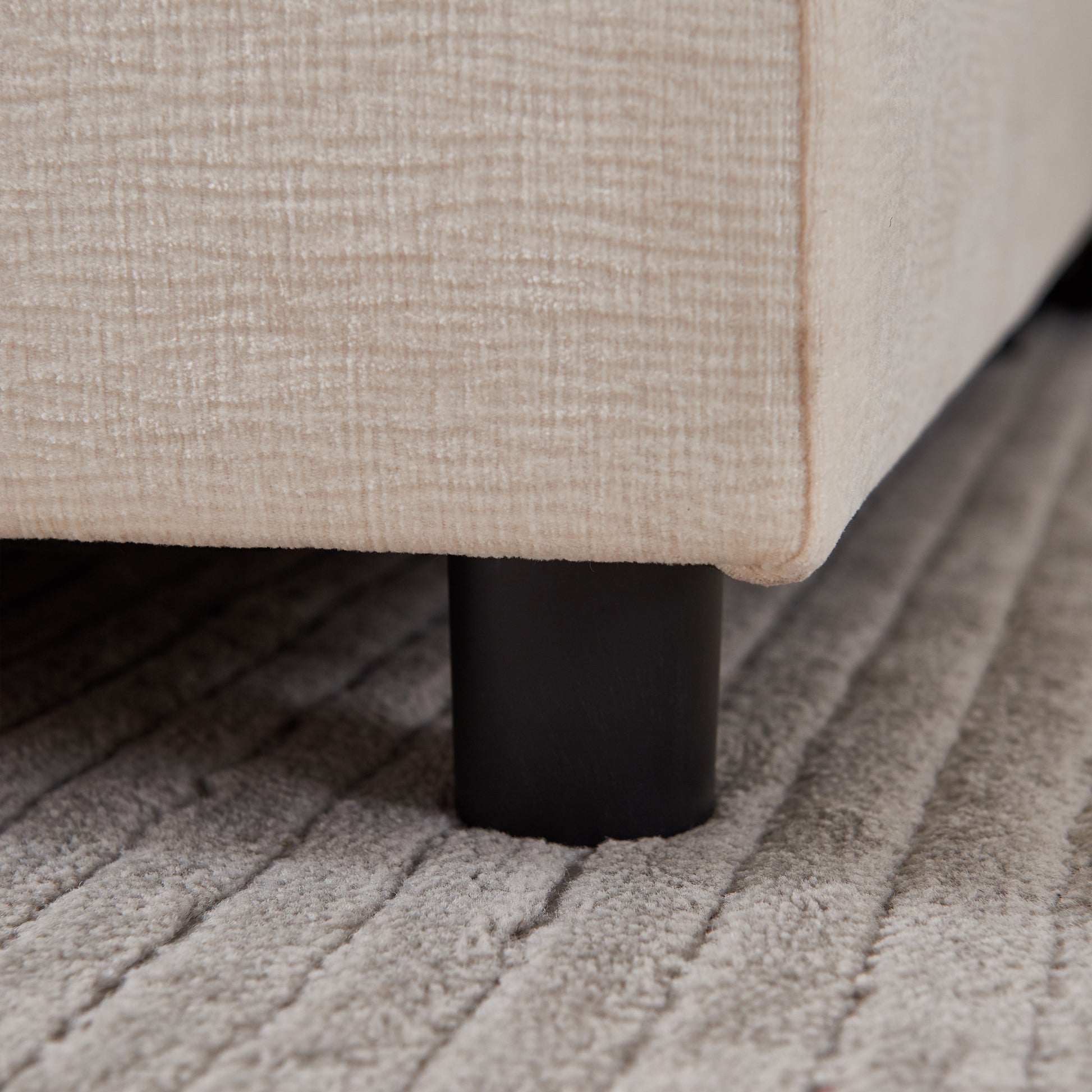 Modern Armless Accent Chair, Single Sofa Couch With Ottoman Compact Design, Space Saving Seating For Living Room, Bedroom, Apartment, Office Beige Wood Medium Soft Foam Chenille 1 Seat