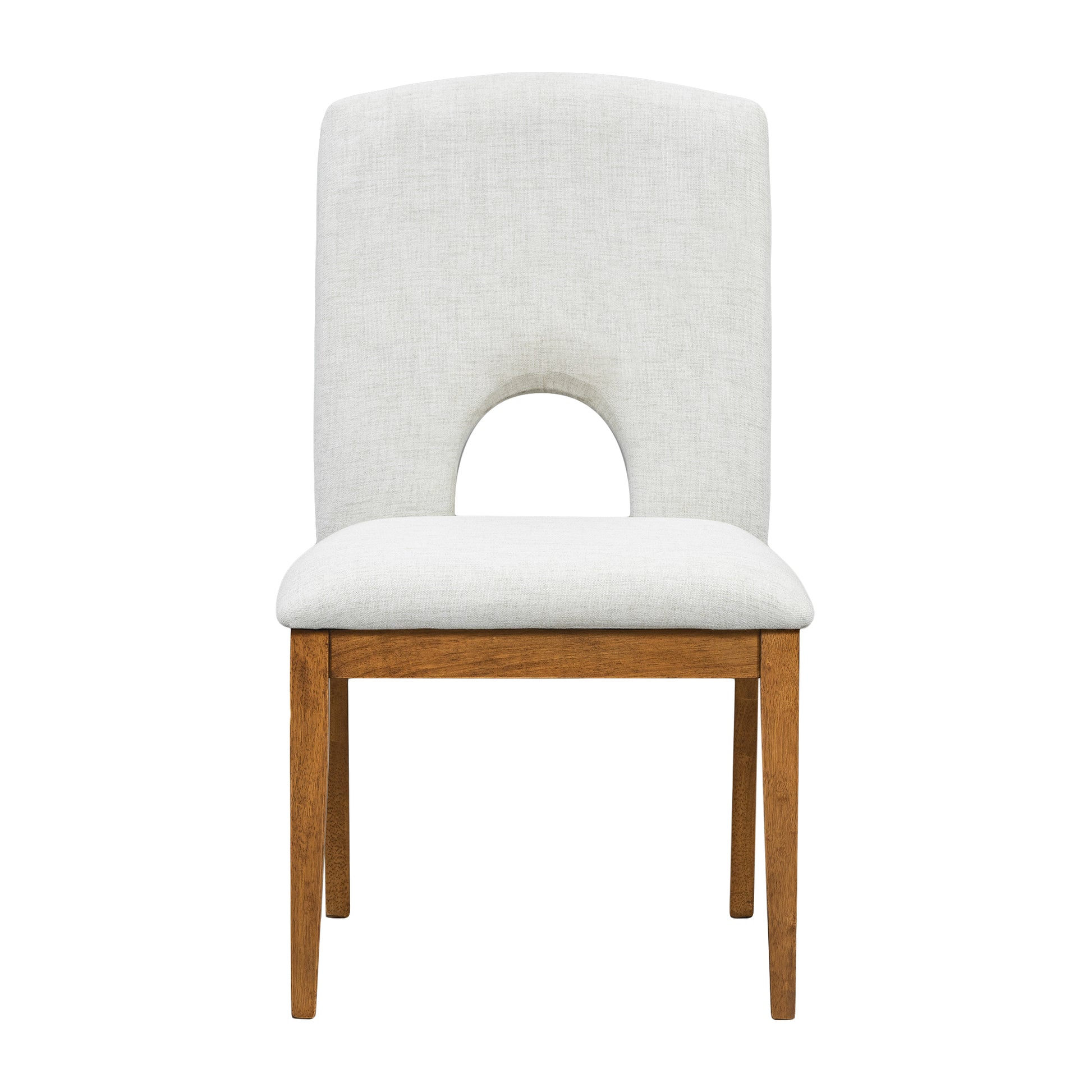 Modern 5 Piece Extendable Round Dining Table Set With 16.2Inch Removable Leaf For Small Places, Walnut Beige Wood Dining Room Solid Wood Rubberwood Round Dining Table With Chair Upholstered Chair Wood Walnut Seats 4 Removable Leaf Contemporary Round