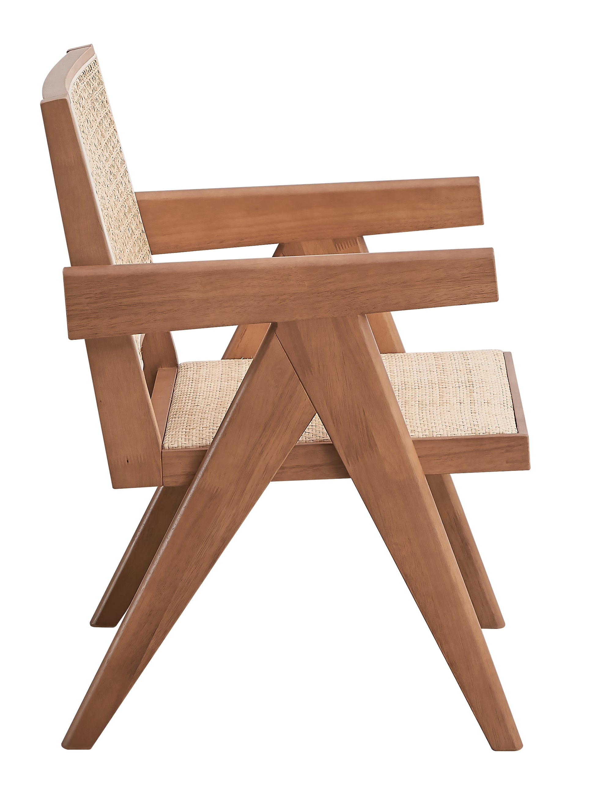 Beige And Natural Accent Chair Natural Primary Living Space Modern Wood Rattan