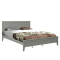 Modern Gray Solid Wood Queen Platform Bed Old Sku:Wf283525Aae Queen Gray Solid Wood