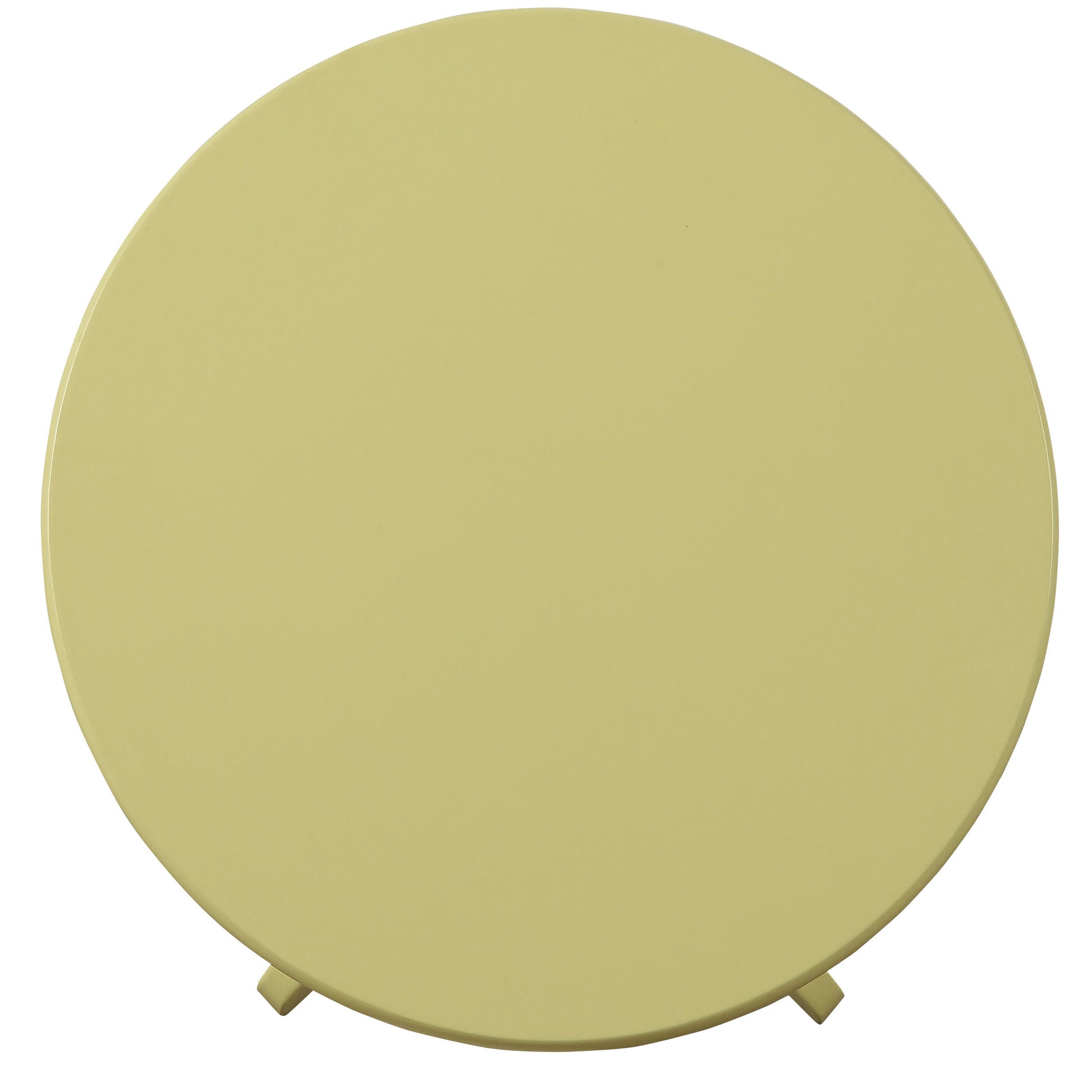 Light Yellow Side Table With Turned Pedestal Light Yellow Primary Living Space Traditional Round Wood Pedestal