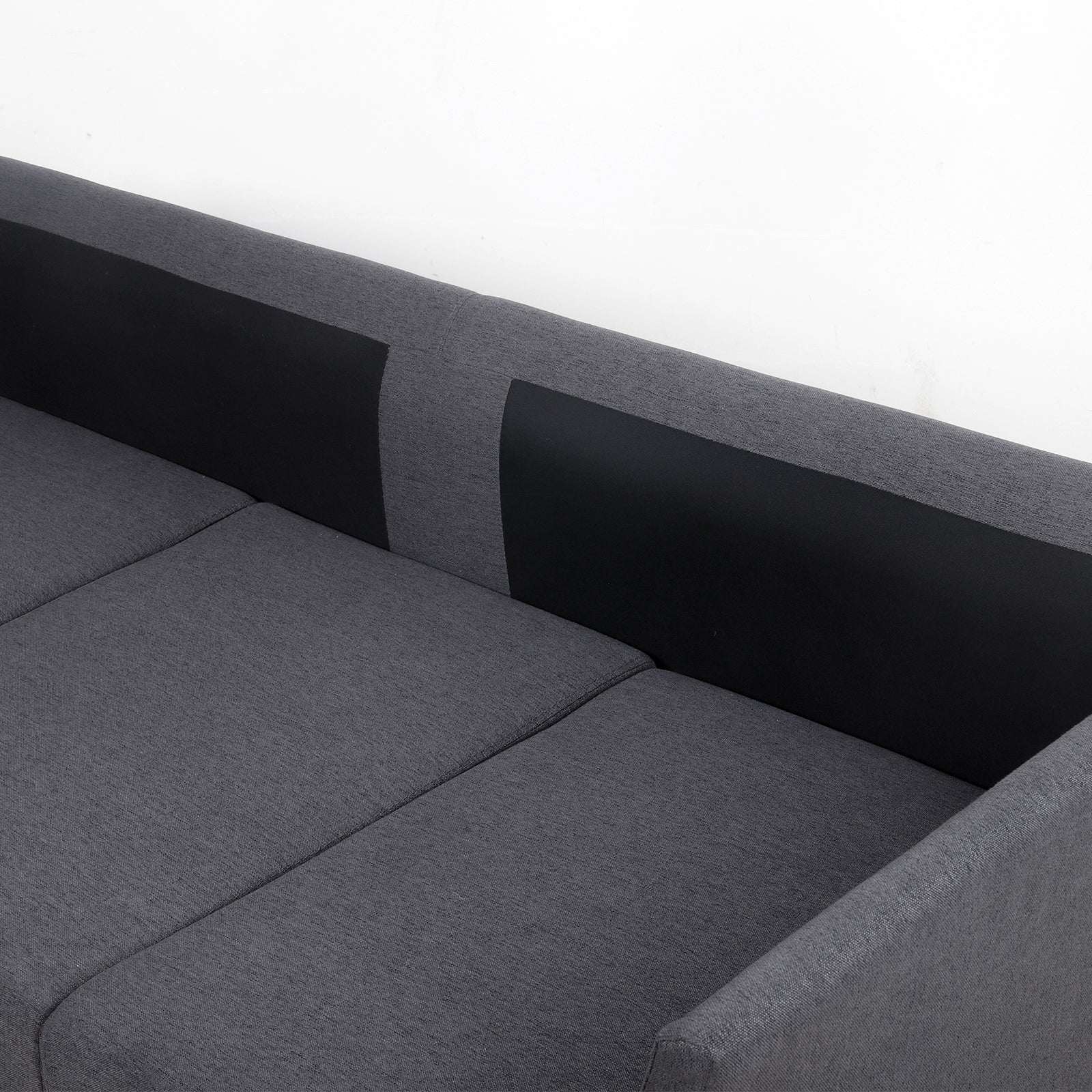 Modern Detachable Sofa 3 Seater Sofa Couches With Metal Frame For Living Room Apartment Bedroom,Linen,Dark Gray Dark Gray Linen 3 Seat