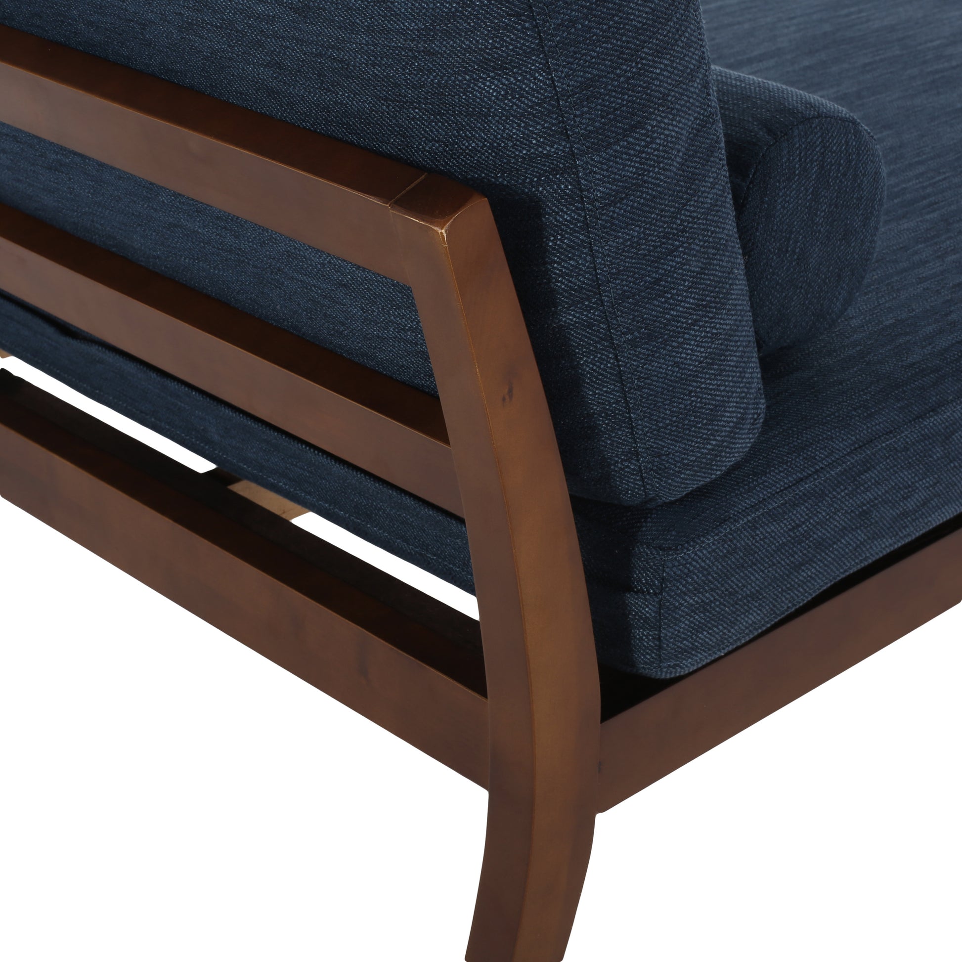 Chaise Lounge Navy Blue Fabric