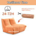 Fireside Chair, Large Bean Bag Chair For Adults, Lazy Floor Sofa For Home, Playing Bean Bag Chair, One Piece High Resillence Sponge, Flannelette Fabric, Orange Orange Soft Foam Flannelette,Foam