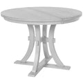 5 Piece Rustic Round Pedestal Extendable Dining Table Set With 15.7