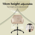 Velvet Office Desk Chair, Modern Home Desk Chair With Wheelsvanity Chairs For Living Room, Bedroom,Study Room Light Camel Foam Polyester Blend