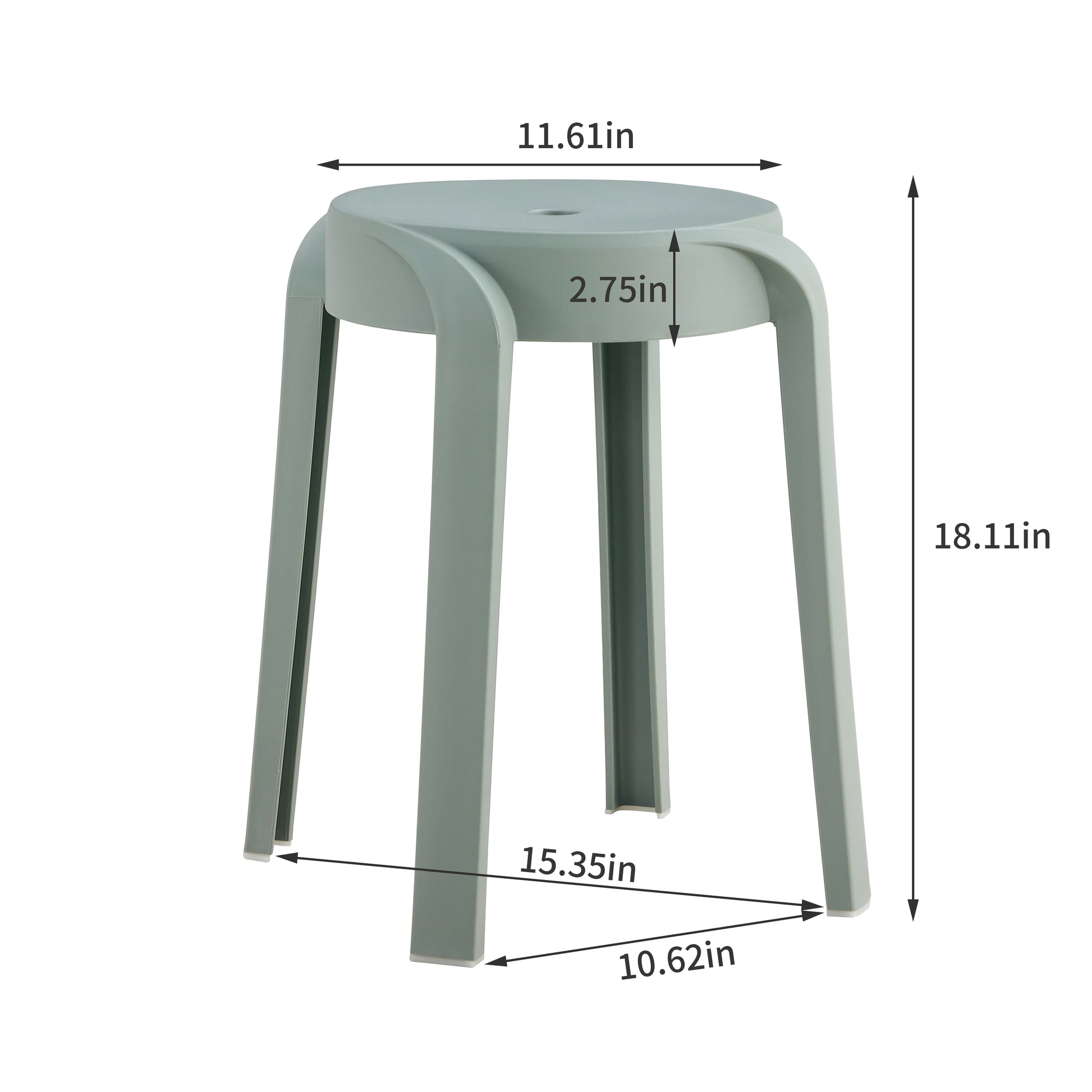 6 Pack Stackable Classroom Stools Plastic Stools Nesting Stools Colorful Round Stools Indoor Outdoor Flexible Seating Decorative Stools Chairs For Home Office School Classroom Green Green Plastic